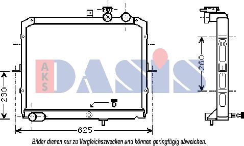 AKS Dasis 510047N - Радиатор, охлаждение двигателя autosila-amz.com