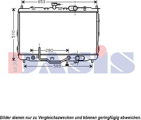 AKS Dasis 510085N - Радиатор, охлаждение двигателя autosila-amz.com