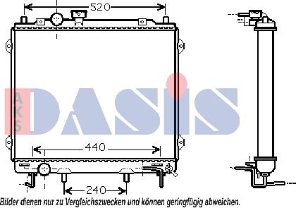 AKS Dasis 510039N - Радиатор, охлаждение двигателя autosila-amz.com