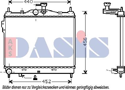 AKS Dasis 510028N - Радиатор, охлаждение двигателя autosila-amz.com