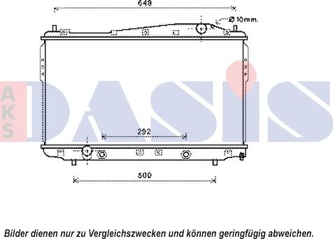 AKS Dasis 510154N - Радиатор, охлаждение двигателя autosila-amz.com