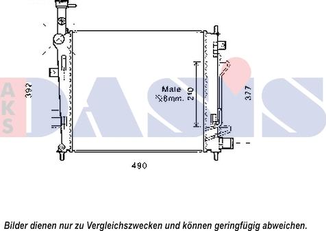 AKS Dasis 510164N - Радиатор, охлаждение двигателя autosila-amz.com