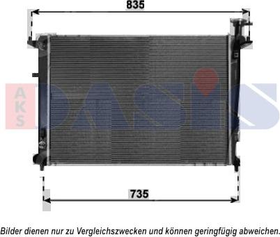 AKS Dasis 510166N - Радиатор, охлаждение двигателя autosila-amz.com