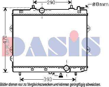 AKS Dasis 510111N - Радиатор, охлаждение двигателя autosila-amz.com