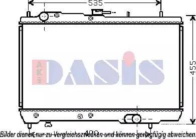 AKS Dasis 510112N - Радиатор, охлаждение двигателя autosila-amz.com