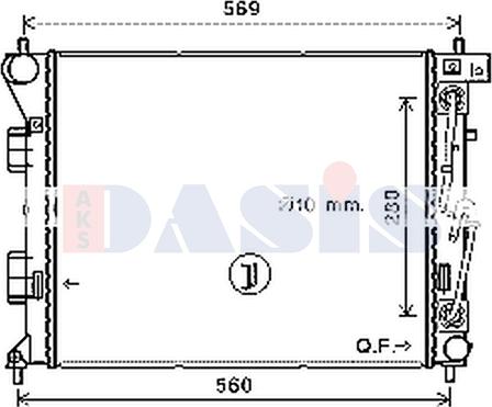 AKS Dasis 510185N - Радиатор, охлаждение двигателя autosila-amz.com