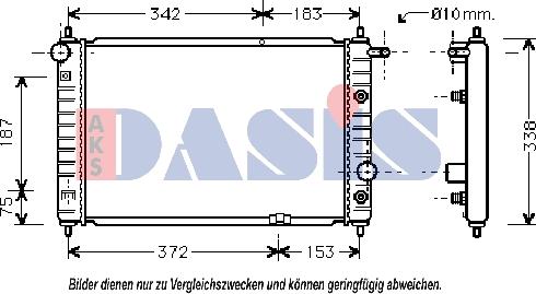 AKS Dasis 510180N - Радиатор, охлаждение двигателя autosila-amz.com