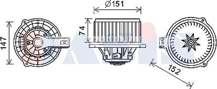 AKS Dasis 518112N - Вентилятор салона autosila-amz.com