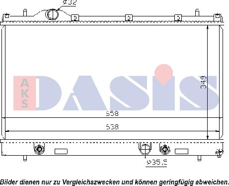 AKS Dasis 520014N - Радиатор, охлаждение двигателя autosila-amz.com