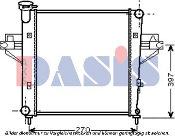 AKS Dasis 520101N - Радиатор, охлаждение двигателя autosila-amz.com