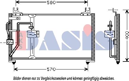 AKS Dasis 522048N - Конденсатор кондиционера autosila-amz.com