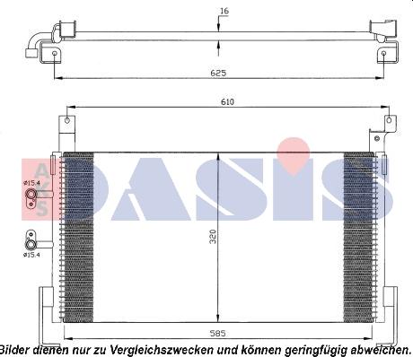 AKS Dasis 522054N - Конденсатор кондиционера autosila-amz.com