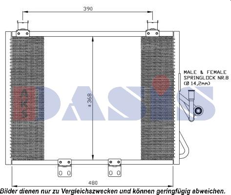 AKS Dasis 522053N - Конденсатор кондиционера autosila-amz.com