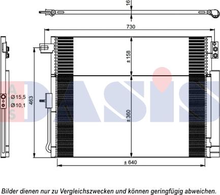 AKS Dasis 522081N - Конденсатор кондиционера autosila-amz.com