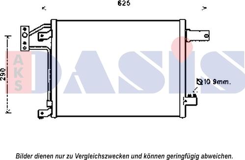 AKS Dasis 522076N - Конденсатор кондиционера autosila-amz.com