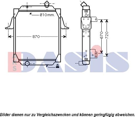 AKS Dasis 680287N - Радиатор, охлаждение двигателя autosila-amz.com