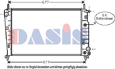 AKS Dasis 090086N - Радиатор, охлаждение двигателя autosila-amz.com