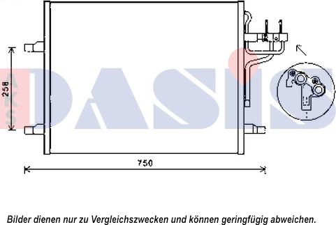 AKS Dasis 092054N - Конденсатор кондиционера autosila-amz.com