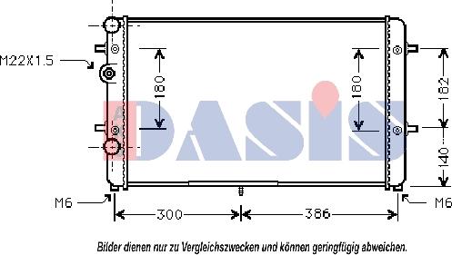 AKS Dasis 041980N - Радиатор, охлаждение двигателя autosila-amz.com