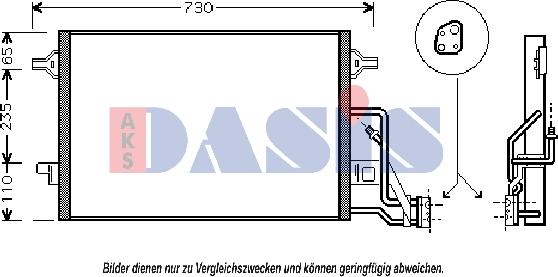 AKS Dasis 042003N - Конденсатор кондиционера autosila-amz.com