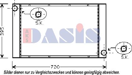 AKS Dasis 050054N - Радиатор, охлаждение двигателя autosila-amz.com