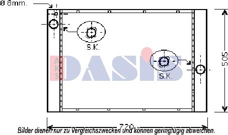 AKS Dasis 050053N - Радиатор, охлаждение двигателя autosila-amz.com
