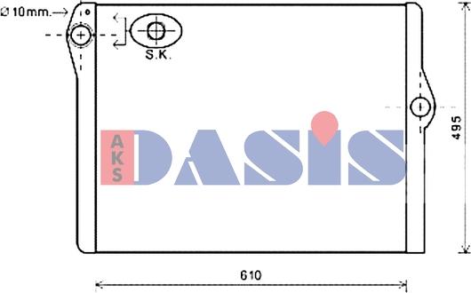 AKS Dasis 050085N - Радиатор, охлаждение двигателя autosila-amz.com