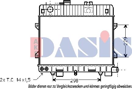 AKS Dasis 051570N - Радиатор, охлаждение двигателя autosila-amz.com