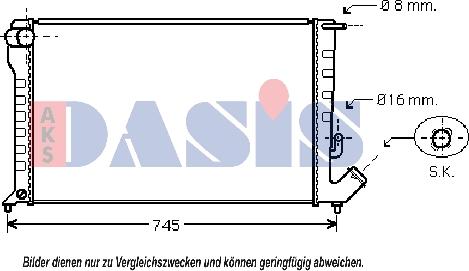 AKS Dasis 060031N - Радиатор, охлаждение двигателя autosila-amz.com