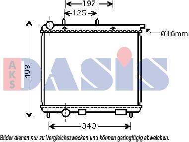 AKS Dasis 060033N - Радиатор, охлаждение двигателя autosila-amz.com