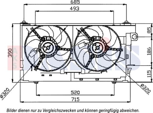 AKS Dasis 068023N - Вентилятор, охлаждение двигателя autosila-amz.com