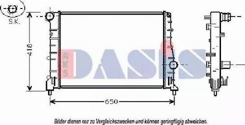 AKS Dasis 010006N - Радиатор, охлаждение двигателя autosila-amz.com