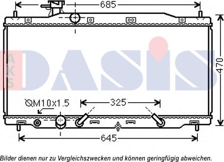 AKS Dasis 010025N - Радиатор, охлаждение двигателя autosila-amz.com