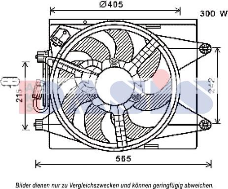 AKS Dasis 018014N - Вентилятор, охлаждение двигателя autosila-amz.com