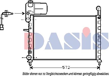 AKS Dasis 080630N - Радиатор, охлаждение двигателя autosila-amz.com