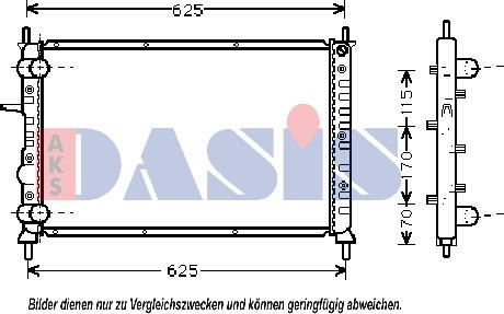 AKS Dasis 080047N - Радиатор, охлаждение двигателя autosila-amz.com