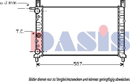 AKS Dasis 080006N - Радиатор, охлаждение двигателя autosila-amz.com