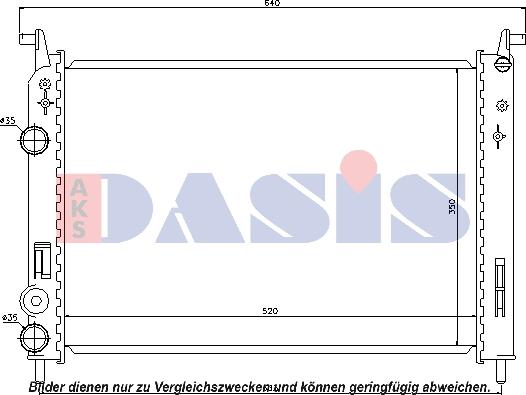 AKS Dasis 080084N - Радиатор, охлаждение двигателя autosila-amz.com