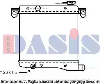 AKS Dasis 080030N - Радиатор, охлаждение двигателя autosila-amz.com