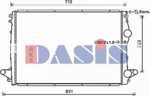 AKS Dasis 080128N - Радиатор, охлаждение двигателя autosila-amz.com