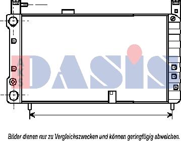 AKS Dasis 080220N - Радиатор, охлаждение двигателя autosila-amz.com