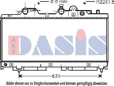 AKS Dasis 081220N - Радиатор, охлаждение двигателя autosila-amz.com