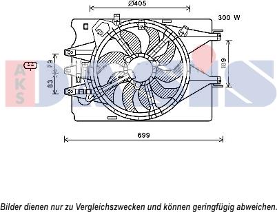 AKS Dasis 088102N - Вентилятор, охлаждение двигателя autosila-amz.com