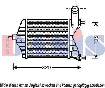 AKS Dasis 087008N - Интеркулер, теплообменник турбины autosila-amz.com