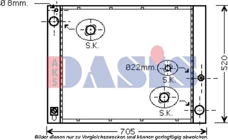 AKS Dasis 020017N - Радиатор, охлаждение двигателя autosila-amz.com