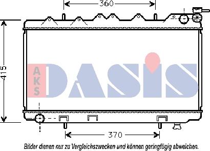 AKS Dasis 070690N - Радиатор, охлаждение двигателя autosila-amz.com