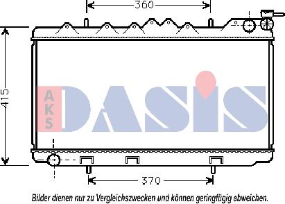 AKS Dasis 070063N - Радиатор, охлаждение двигателя autosila-amz.com