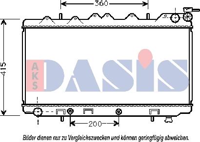 AKS Dasis 070039N - Радиатор, охлаждение двигателя autosila-amz.com