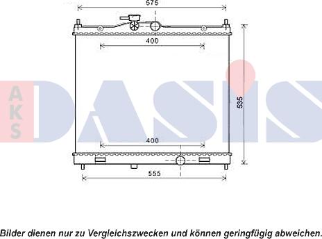 AKS Dasis 070161N - Радиатор, охлаждение двигателя autosila-amz.com