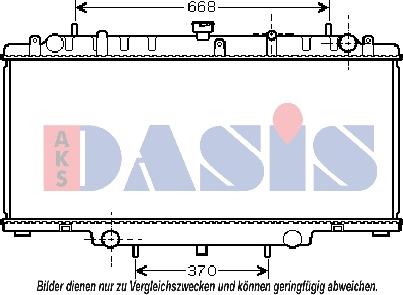 AKS Dasis 070116N - Радиатор, охлаждение двигателя autosila-amz.com